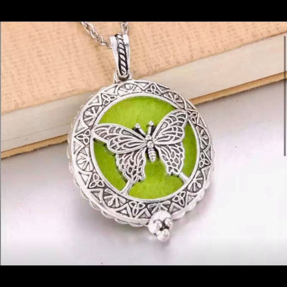 Butterfly Aromatherapy necklace.